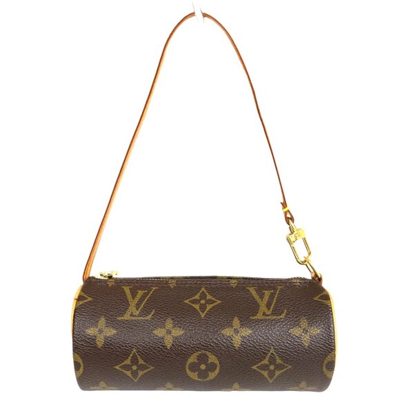Authentic Louis Vuitton Papillon Attached Monogram Pouch/Handbag jp380-122725
